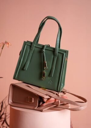 Stylish arrangement of designer handbags with chic modern appearance, ideal for fashion concepts.